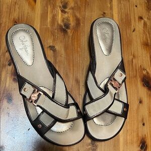 Cole Haan Nike Air Slip-On Wedge Sandals EUC